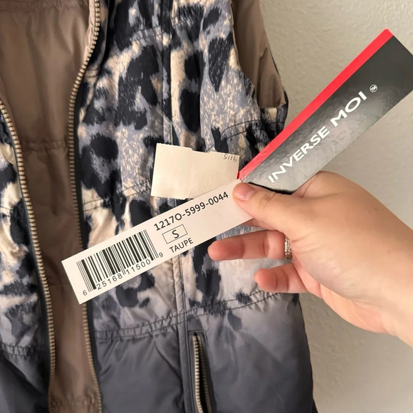 Tribal NEW Leopard Print Reversible Puffer Gorpcore Vest Boho Casual Chic Small - Picture 8 of 12